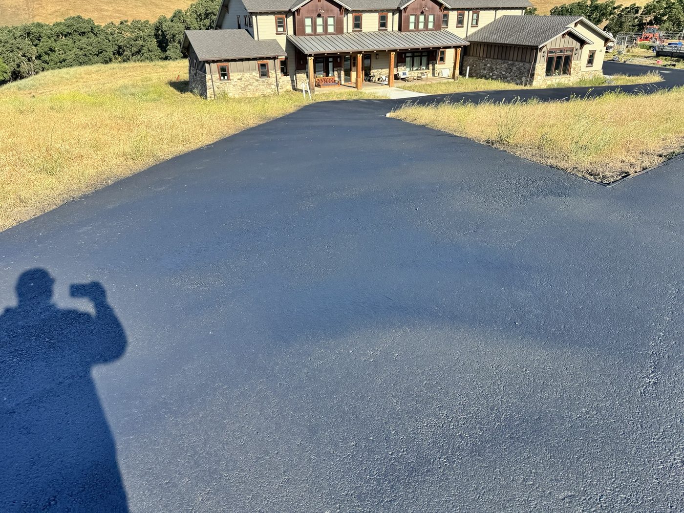 Finished private asphalt driveway